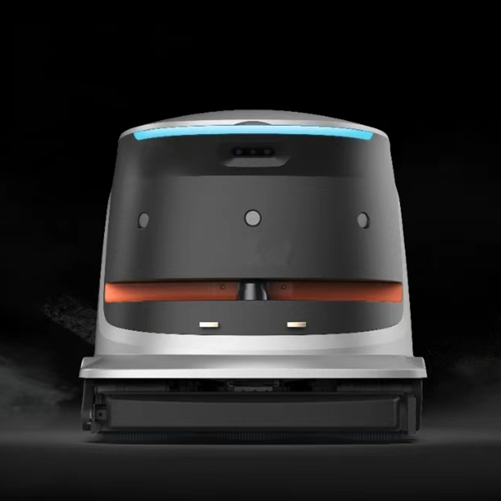 Commercial floor cleaning robot used for sourcing and certification review